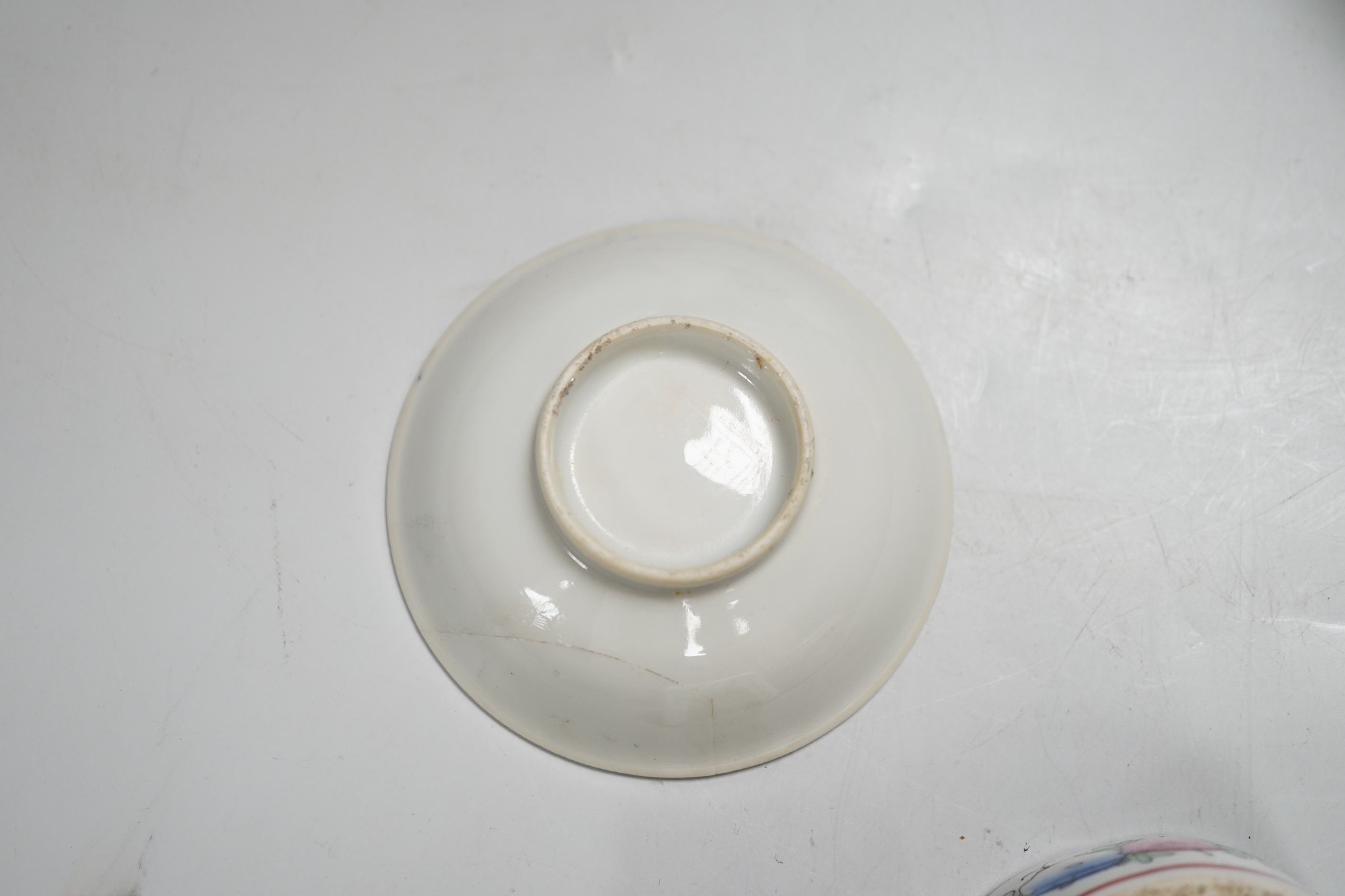 Chinese ceramics including a blue and white vase and bowl, the largest 16cm high